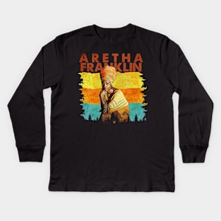 Sing it, Aretha! Classic Music Tribute Tee Kids Long Sleeve T-Shirt